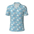 Balery Pelican Reed And Fish Printed Men’s Short Sleeve Polo Shirt
