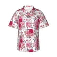 thumbnail image 1 of Balery Peonies And Roses Print Men's Hawaiian Shirts Short Sleeve Beach Shirt Relaxed Fit Vacation Button Down Shirts-XX-Large, 1 of 9