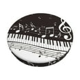 thumbnail image 1 of Balery Piano Keys With Musical Notes Round Bar Stool Seat Covers Velvet Fabric Adjustable Protects from Scratches and Stains for 14-17 Inch Chair-12 inch, 1 of 7