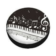 thumbnail image 1 of Balery Piano Keys With Musical Notes Tire Covers - Tough Tire Wheel Protector for Truck, SUV, Trailer, Camper, RV -15 inch, 1 of 8