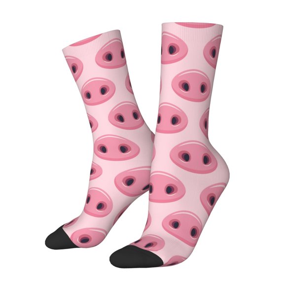 Balery Pig Nose Pattern Crew Socks Unisex– Soft & Breathable Socks for Men & Women, One-Size Fits Most (US 5-11), Comfortable & Durable for Daily Wear