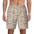 thumbnail image 1 of Balery Pigs Exercising Mens Swim Trunks Swim Shorts for Men Quick Dry Inseam Beach Shorts with Compression Liner Pocket-3X-Large, 1 of 9
