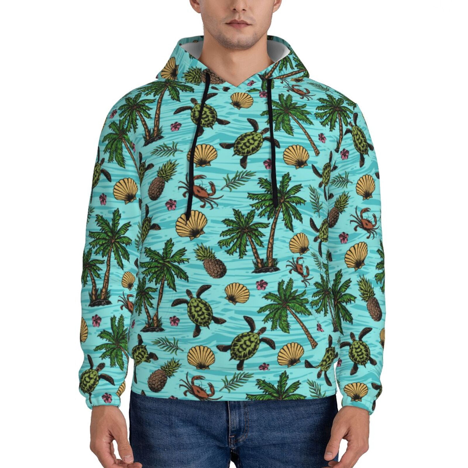 Aztec Hawaiian Pineapple Print Men's Hoodie