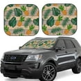 thumbnail image 1 of Balery Pineapples Palm Leaves Sun Shield 2 Pack For Car Front Windows Foldable Sun Visor Protector Blocks Max Uv Rays And Keeps Your Vehicle Cool For Most Sedans Suv Truck, 1 of 7