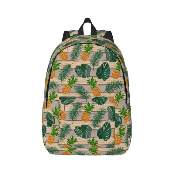 Balery Pineapples Palm Leaves Vintage Canvas Backpack for Men and Women - Large Capacity, Durable Travel Laptop Bag for School, Work, Hiking, and Outdoor Activities