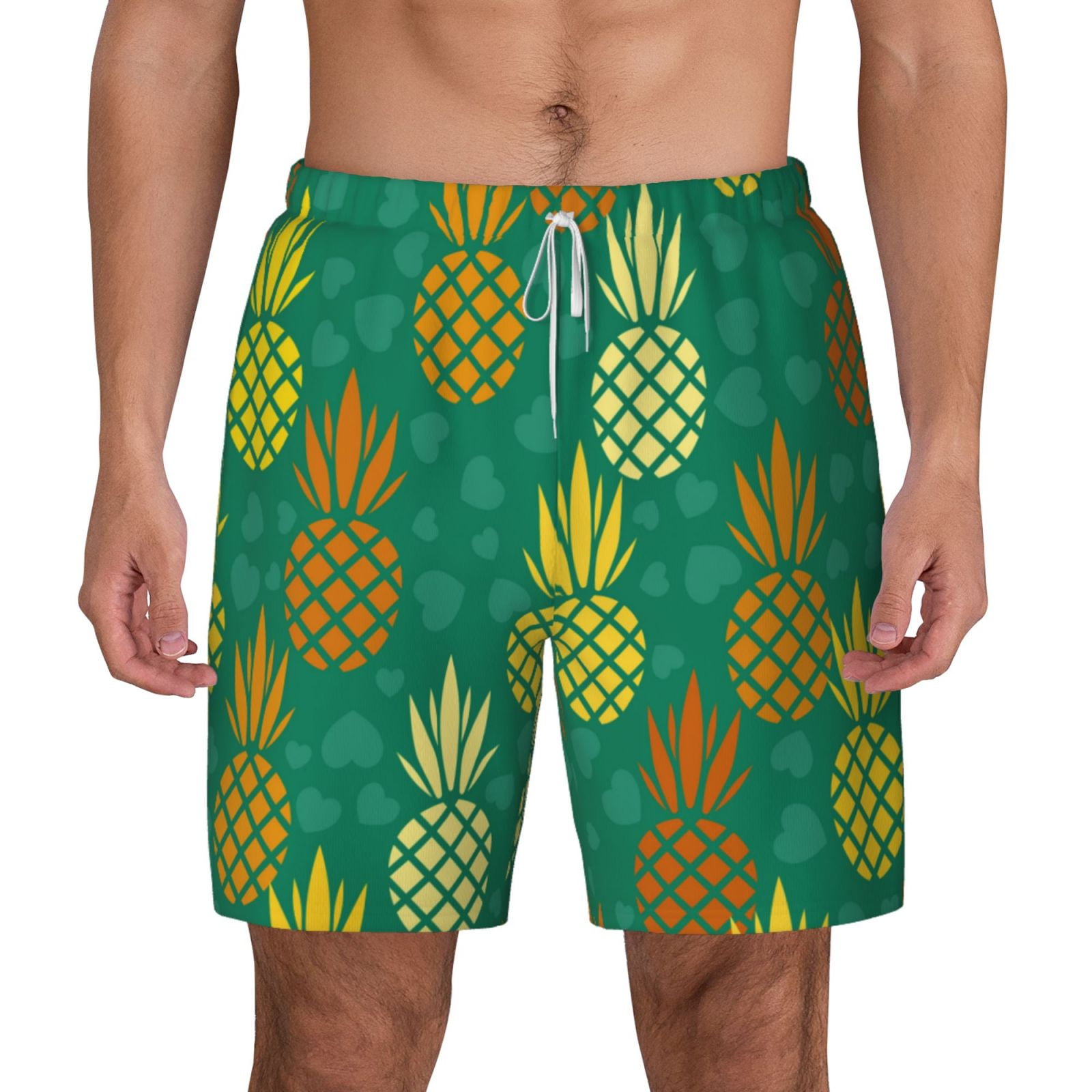 Balery Pineapples1 Mens Swim Trunks Swim Shorts for Men Quick Dry Inseam Beach Shorts with