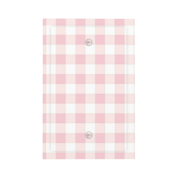Balery Pink Checkboard for Duplex Wall Plates Kit, Electrical Outlet Covers, Standard Size 1-Gang 5.0" x3.0", Electric Receptacle Plug Covers-Style V