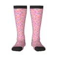 thumbnail image 1 of Balery Pink Donut Fun Novelty Socks Men'S Women'S Crew Socks Funny Crazy Novelty Socks Quirky And Cool Socks, 1 of 9