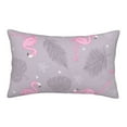 thumbnail image 1 of Balery Pink Flamingo Pillow Covers,Bed Pilowcases,Reversible Plush Throw Pillow Covers End Pillow Encasement,Pillow Case - 16"X24", 1 of 9