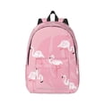 thumbnail image 1 of Balery Pink Flamingos and Flowers Vintage Canvas Backpack for Men and Women - Large Capacity, Durable Travel Laptop Bag for School, Work, Hiking, and Outdoor Activities, 1 of 7