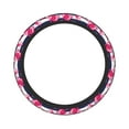 thumbnail image 1 of Balery Pink Flamingos print Steering Wheel Covers Elastic Skidproof Steering Wheel Protective Cover Case for Men Women Universal 15 Inches Cars Accessories, 1 of 8