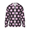 thumbnail image 1 of Balery Pink Groovy Disco Ball Men's Women's UPF 50+ Sun Protection Lightweight Hoodie Performance Long Sleeve Shirt for Fishing Running-Large, 1 of 7