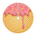 thumbnail image 1 of Balery Pink Ice Cream Printed Christmas Tree Skirt , Merry Christmas Party Christmas Tree Decoration,Adjustable Tree Skirt-36", 1 of 8