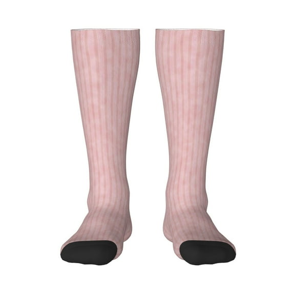 Balery Pink Stripes Fun Novelty Socks Men'S Women'S Crew Socks Funny Crazy Novelty Socks Quirky And Cool Socks