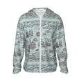 thumbnail image 1 of Balery Pirate Adventure Map Men's Women's UPF 50+ Sun Protection Lightweight Hoodie Performance Long Sleeve Shirt for Fishing Running-3X-Large, 1 of 9