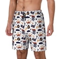 thumbnail image 1 of Balery Pirate skulls Pattern Mens Swim Trunks Swim Shorts for Men Quick Dry Inseam Beach Shorts with Compression Liner Pocket-XX-Large, 1 of 6
