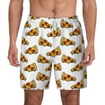 thumbnail image 1 of Balery Pizza Mens Swim Trunks Swim Shorts for Men Quick Dry Inseam Beach Shorts with Compression Liner Pocket-Small, 1 of 9