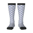 thumbnail image 1 of Balery Plaid Flowers Printed Novelty Socks Men's Women's Crew Socks Sports Socks Knee High Socks Cotton Socks Quirky and Cool Socks, 1 of 9