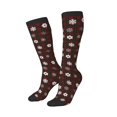 thumbnail image 1 of Balery Plaid Snowflakes Festive Printed Novelty Socks Men's Women's Crew Socks Sports Socks Knee High Socks Cotton Socks Quirky and Cool Socks, 1 of 9