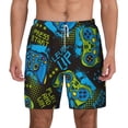 thumbnail image 1 of Balery Play Game Mens Swim Trunks Swim Shorts for Men Quick Dry Inseam Beach Shorts with Compression Liner Pocket-X-Large, 1 of 9