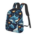 thumbnail image 1 of Balery Playful Whales Underwater Scene Lightweight Backpack for Men and Women - Durable and Water-Resistant, Ideal for School, Work, Travel, and Everyday Use, 1 of 9