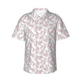 thumbnail image 1 of Balery Playing Rabbit Print Men's Hawaiian Shirts Short Sleeve Beach Shirt Relaxed Fit Vacation Button Down Shirts-Small, 1 of 9