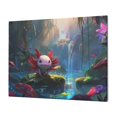 thumbnail image 1 of Balery Pond Cute Axolotl Pattern Canvas Decorative Picture – 30x40in Premium Wall Art, Modern Canvas Print for Home Decor（Horizontal）, 1 of 6
