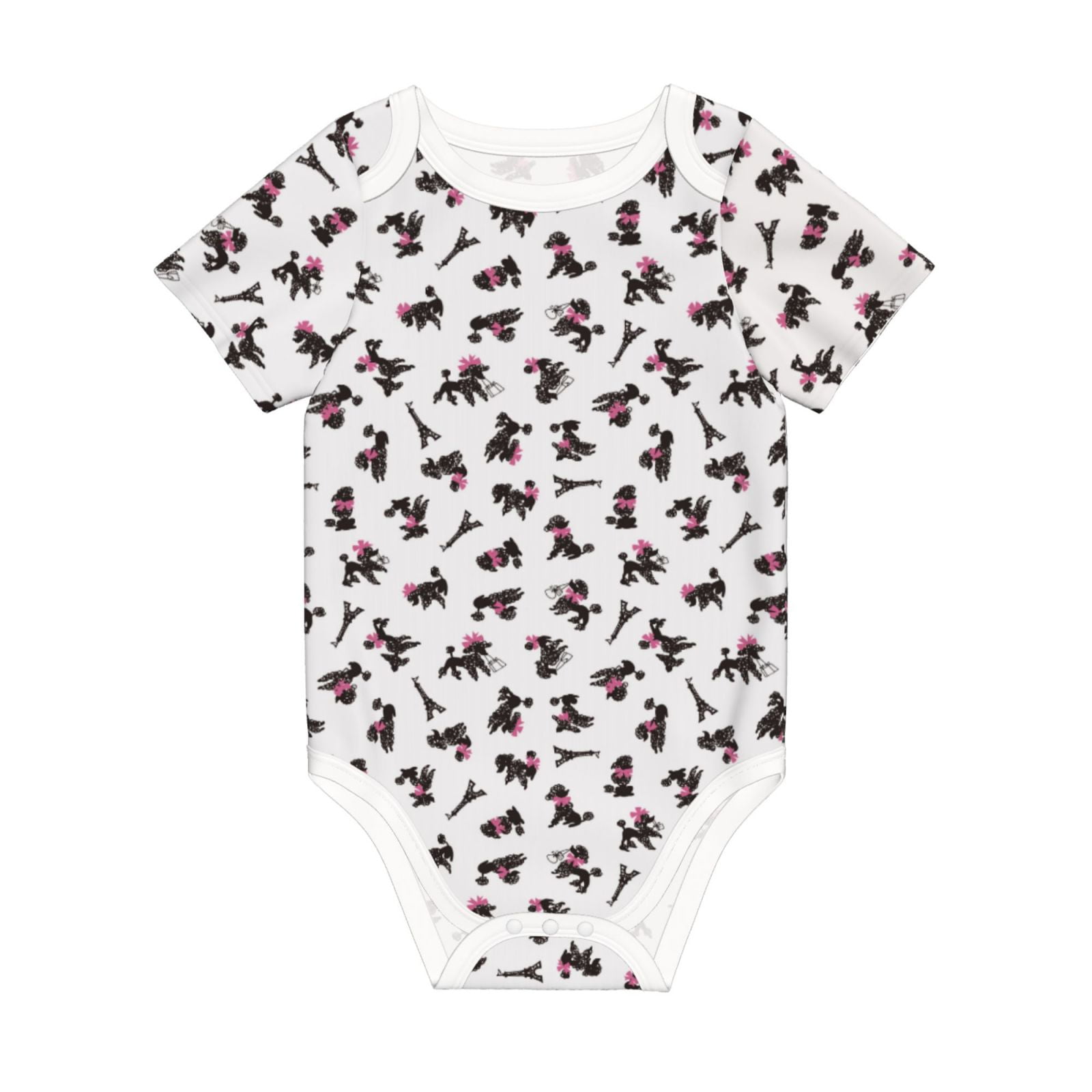 Balery Poodle Dog Pattern Baby Climbing Clothes Infant Bodysuit Cute