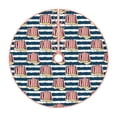 thumbnail image 1 of Balery Popcorn On Blue Lines Printed Christmas Tree Skirt , Merry Christmas Party Christmas Tree Decoration,Adjustable Tree Skirt-30", 1 of 8