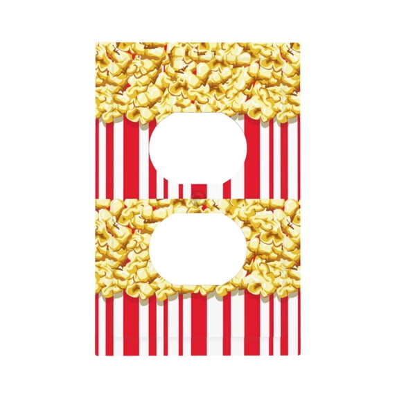 Balery Popcorn for Duplex Wall Plates Kit, Electrical Outlet Covers, Standard Size 1-Gang 5.0" x3.0", Electric Receptacle Plug Covers-Style S