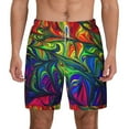 thumbnail image 1 of Balery Pride Rainbow Mens Swim Trunks Swim Shorts for Men Quick Dry Inseam Beach Shorts with Compression Liner Pocket-X-Large, 1 of 9