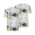 thumbnail image 1 of Balery Pumpkin And White Marble Baseball Jersey for Men Casual Button Down Shirts Short Sleeve Active Team Sports Uniform-Small, 1 of 9