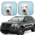 thumbnail image 1 of Balery Puppy Licks Nose Sun Shield 2 Pack For Car Front Windows Foldable Sun Visor Protector Blocks Max Uv Rays And Keeps Your Vehicle Cool For Most Sedans Suv Truck, 1 of 7