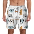thumbnail image 1 of Balery Puppy Mens Swim Trunks Swim Shorts for Men Quick Dry Inseam Beach Shorts with Compression Liner Pocket-Large, 1 of 9