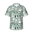 thumbnail image 1 of Balery Puppy Print Men's Hawaiian Shirts Short Sleeve Beach Shirt Relaxed Fit Vacation Button Down Shirts-, 1 of 9
