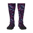 thumbnail image 1 of Balery Purple Butterfly Fun Novelty Socks Men'S Women'S Crew Socks Funny Crazy Novelty Socks Quirky And Cool Socks, 1 of 9