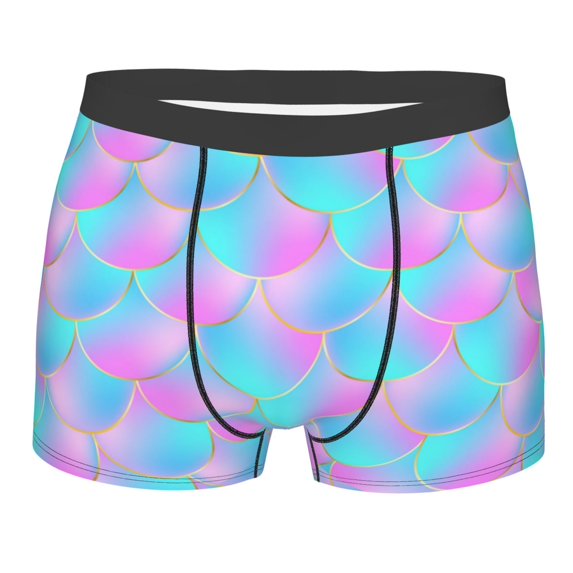 Balery Purple Dragon Scales Men's Boxer Briefs, Soft and Breathable Cotton Underwear with nylon Waistband-XX-Large