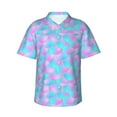 thumbnail image 1 of Balery Purple Dragon Scales Print Men's Hawaiian Shirts Short Sleeve Beach Shirt Relaxed Fit Vacation Button Down Shirts-3X-Large, 1 of 9
