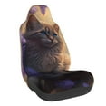 thumbnail image 1 of Balery Purple Flower Lazy Cat Pattern Car Seat Cover - Soft & Breathable Front Premium Covers with Non-Slip Protector Fits Most Automotive, Vans, SUVs, Trucks - 1 Unit, 1 of 5