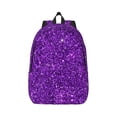 thumbnail image 1 of Balery Purple Glitter Vintage Canvas Backpack for Men and Women - Large Capacity, Durable Travel Laptop Bag for School, Work, Hiking, and Outdoor Activities, 1 of 7
