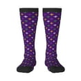 thumbnail image 1 of Balery Purple Mardi Gras Fun Novelty Socks Men'S Women'S Crew Socks Funny Crazy Novelty Socks Quirky And Cool Socks, 1 of 9