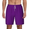 thumbnail image 1 of Balery Purple Mens Swim Trunks Swim Shorts for Men Quick Dry Inseam Beach Shorts with Compression Liner Pocket-Large, 1 of 9