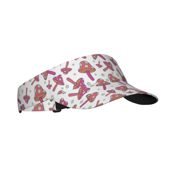 Balery Purple Mushroom Sport Wear Athletic Visor Sun Sports Visor Hat Visor Adjustable Cap for Women and Men (One Size)