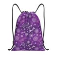 thumbnail image 1 of Balery Purple Snowflakes Pattern Drawstring Backpack Bag Sport Gym Sackpack Cinch Bags Pattern Drawstring Backpack Bag Sport Gym Sackpack Cinch Bags -Small, 1 of 6