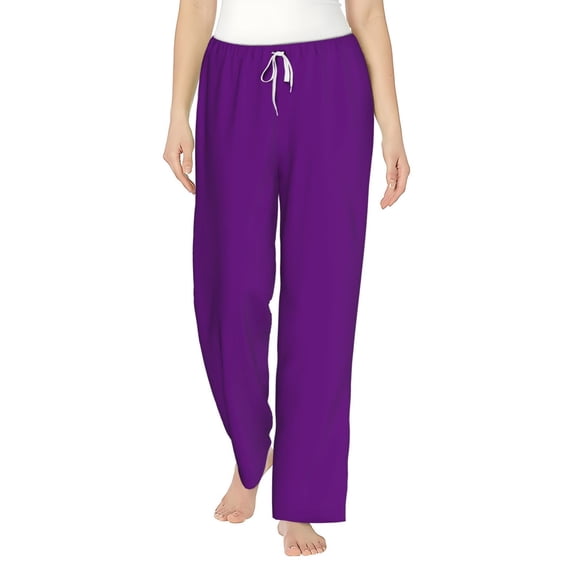Balery Purple print Women's Pajama Pants,Ultra Lightweight Pjs,Lounge Pant-Medium