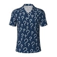 thumbnail image 1 of Balery Question Marks Printed Men’s Short Sleeve Polo Shirt, Midweight Men's Shirt,Golf Polo shirts -X-Large, 1 of 8