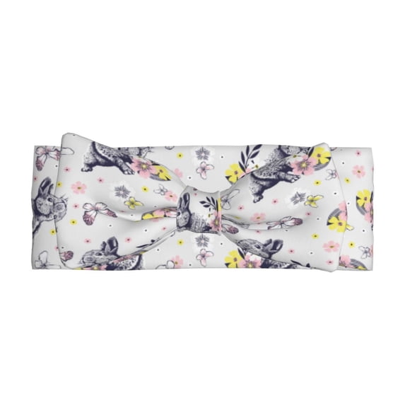 Balery Rabbit And Butterfly Pattern Baby Headbands Hairbands Hair Bow Elastics for Baby Girls Newborn Infant Toddlers Kids