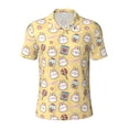 thumbnail image 1 of Balery Rabbit And Candy Printed Men’s Short Sleeve Polo Shirt, Midweight Men's Shirt,Golf Polo shirts -Medium, 1 of 9
