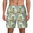 thumbnail image 1 of Balery Rabbit And Carrot Mens Swim Trunks Swim Shorts for Men Quick Dry Inseam Beach Shorts with Compression Liner Pocket-Large, 1 of 9