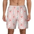 thumbnail image 1 of Balery Rabbit And Cherry Mens Swim Trunks Swim Shorts for Men Quick Dry Inseam Beach Shorts with Compression Liner Pocket-Medium, 1 of 9
